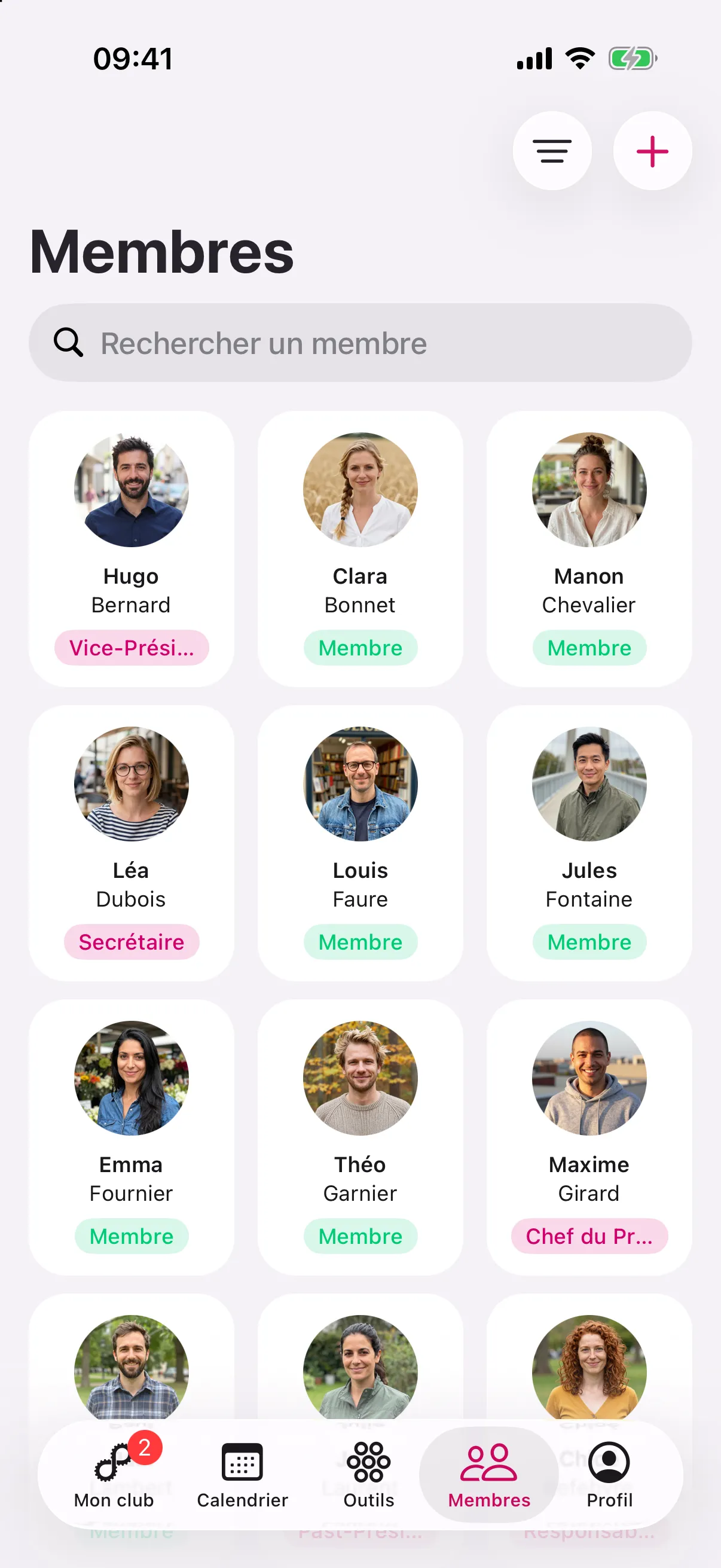 Annuaire des membres dans Rotalink